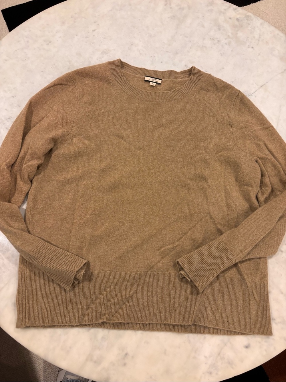 J. Crew Men's Crewneck Sweater in Camel Brown